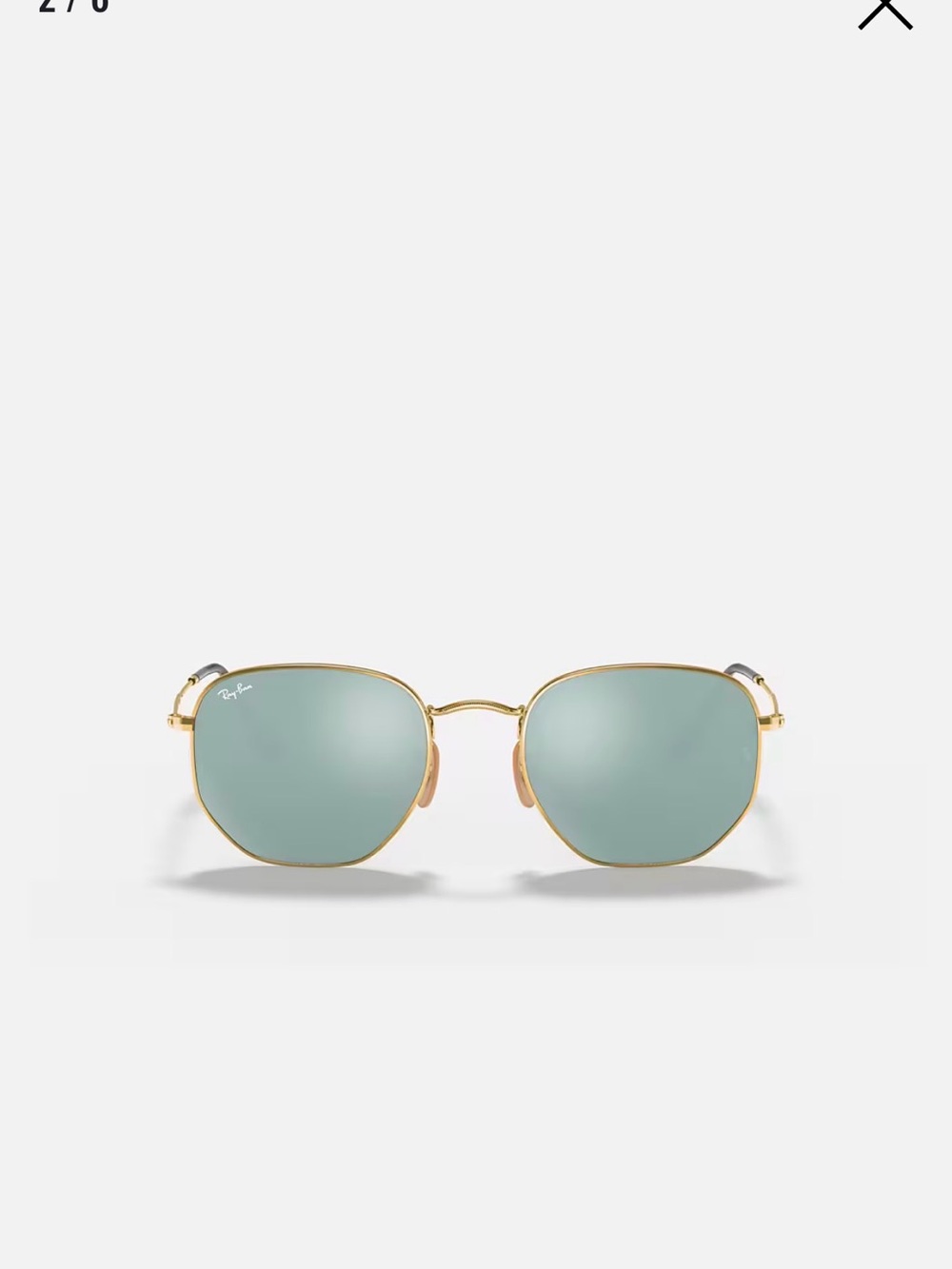 Ray-Ban Gold Frame Sunglasses with mirror Lenses